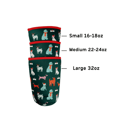 Holiday Dogs Reusable Drink Sleeve
