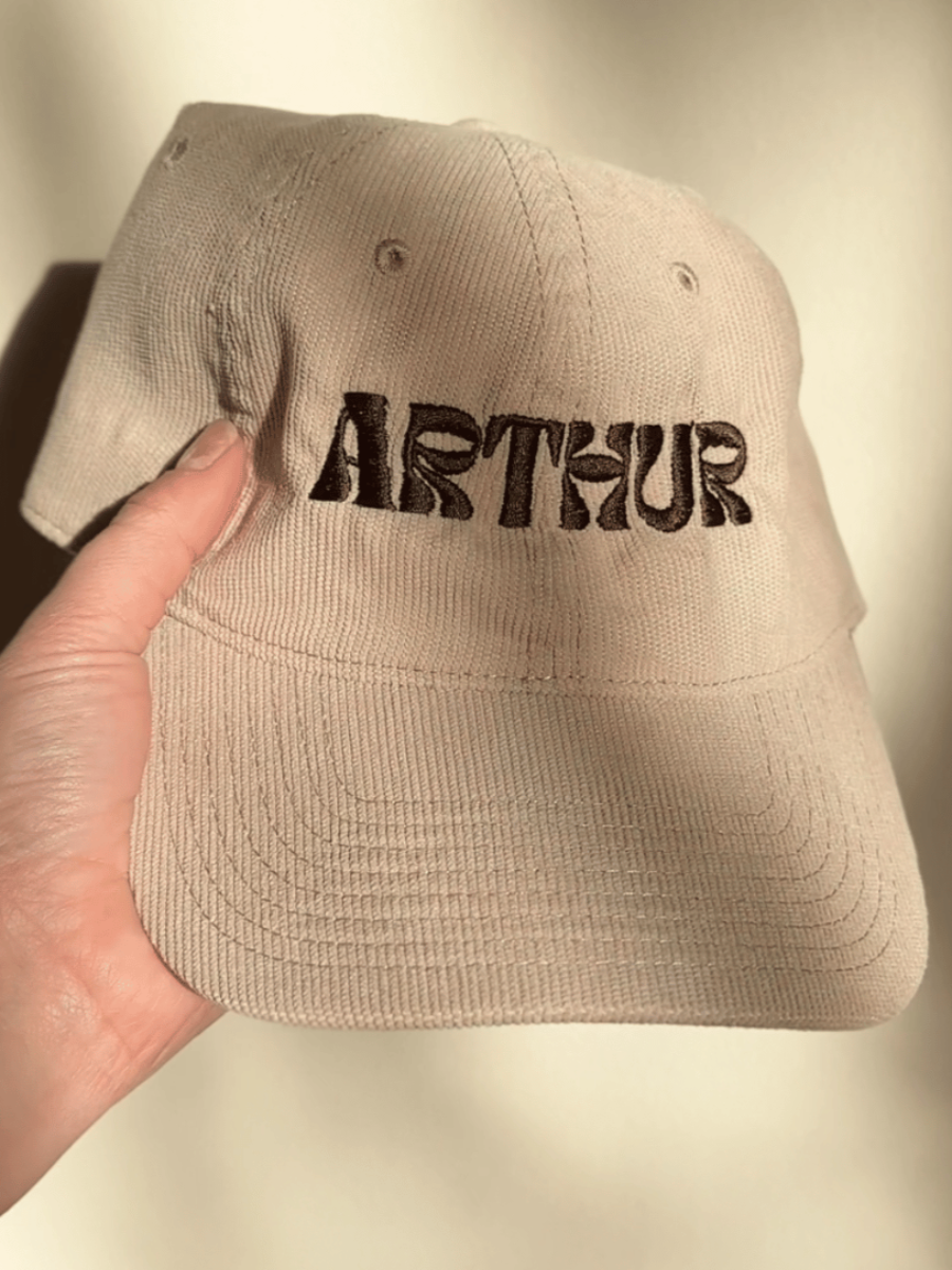 Custom Pet Name Embroidered Corduroy Hat