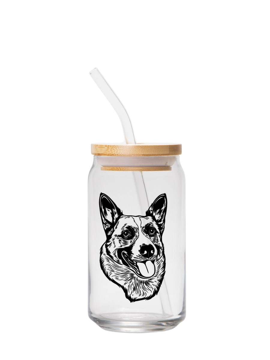 Custom Pet Portrait Glass Can