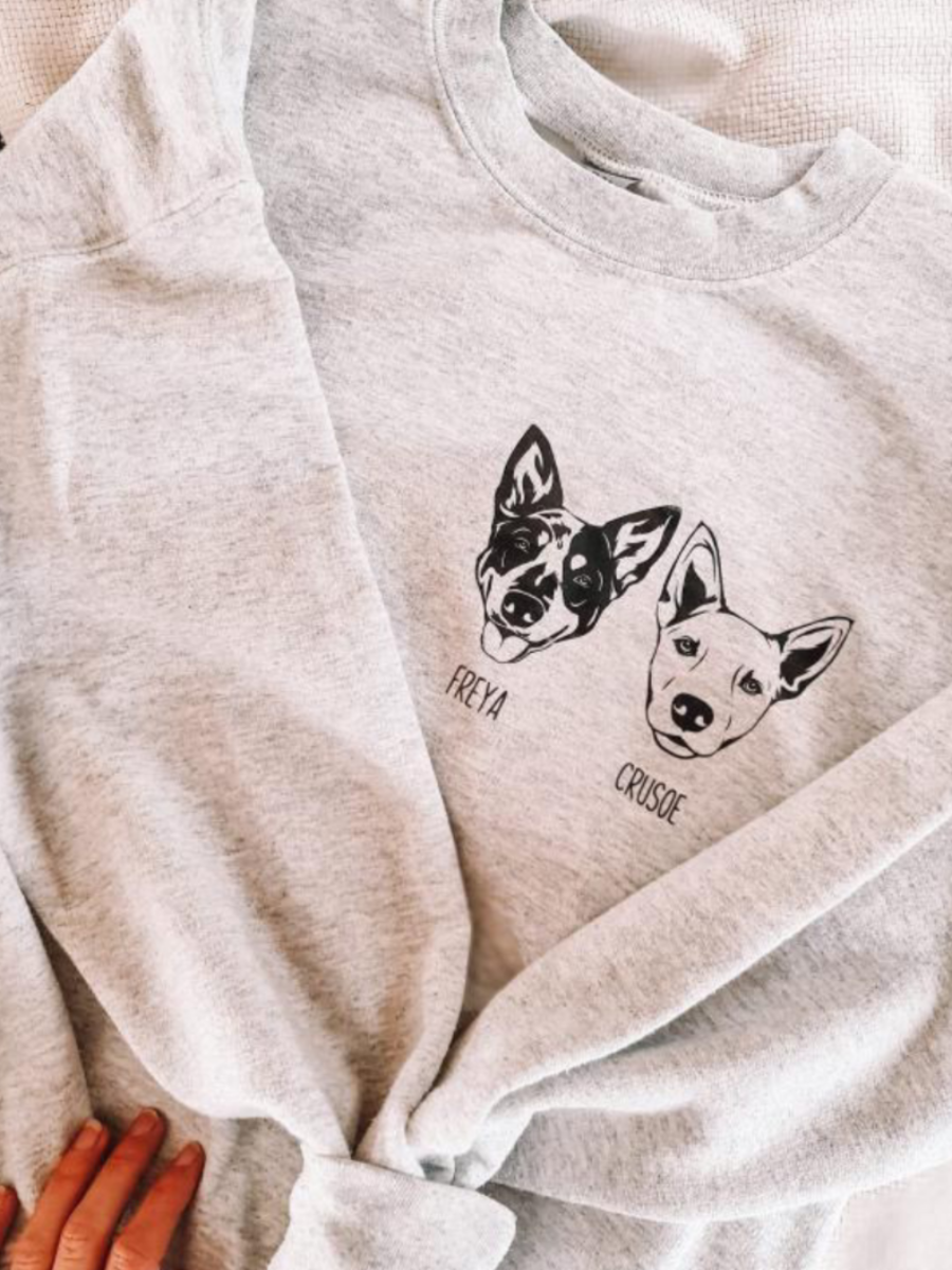 Customizable top dog sweaters