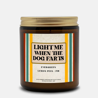 Light Me When the Dog Farts Candle